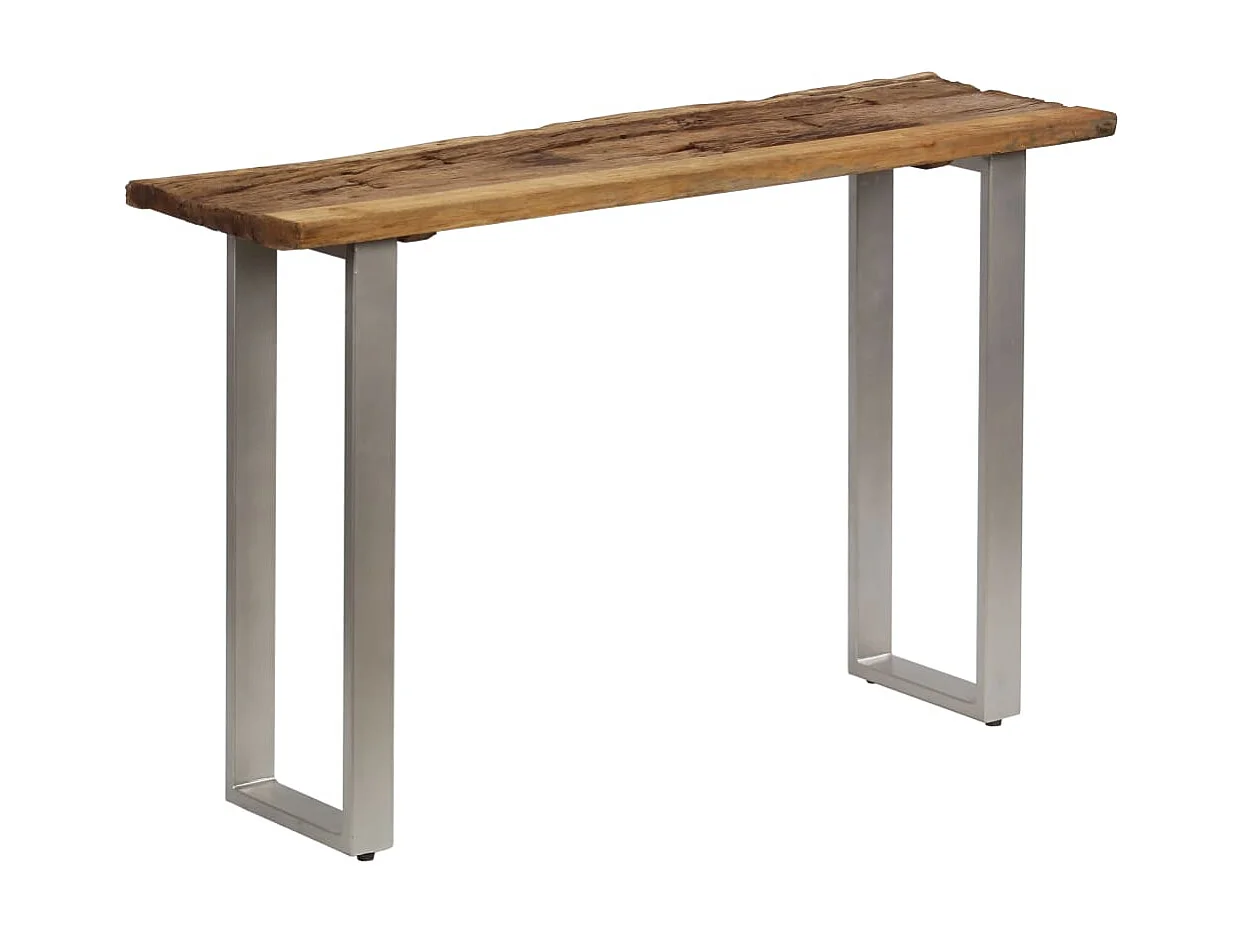 Table console Bois de récupération et acier 120x35x76 cm