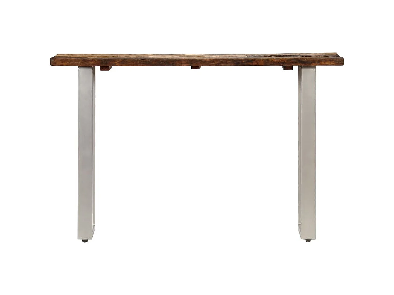 Table console Bois de récupération et acier 120x35x76 cm