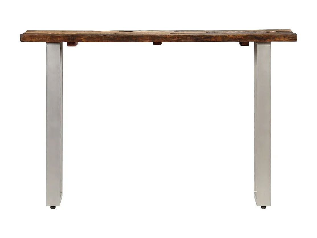 Table console Bois de récupération et acier 120x35x76 cm
