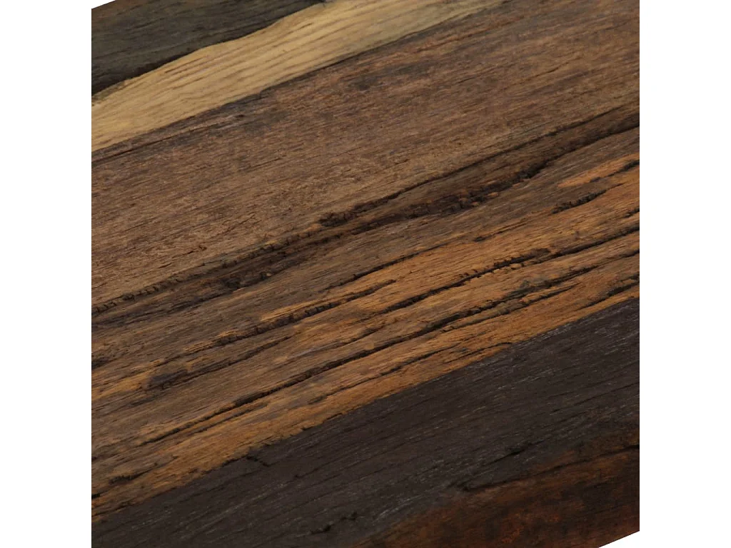 Table console Bois de récupération et acier 120x35x76 cm