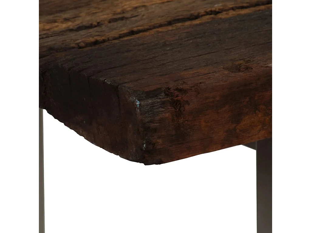 Table console Bois de récupération et acier 120x35x76 cm