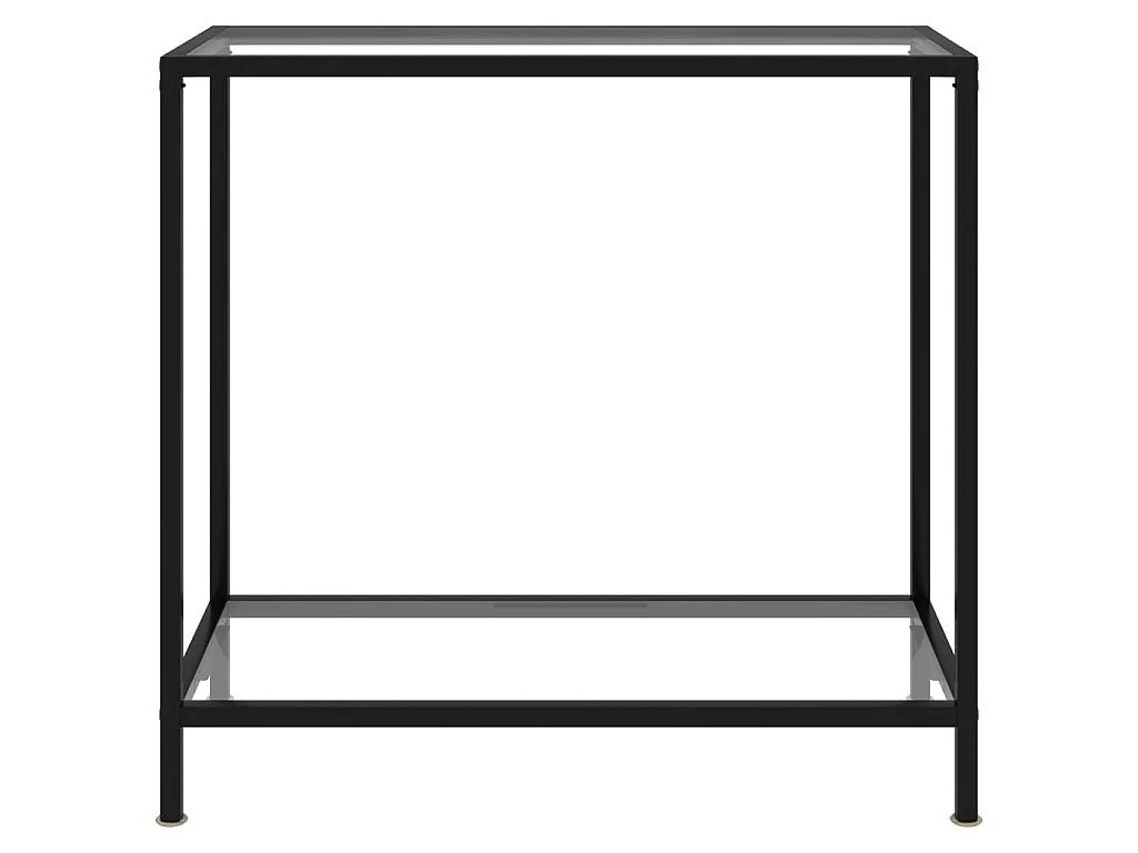 Table console Transparent 80x35x75 cm Verre trempé