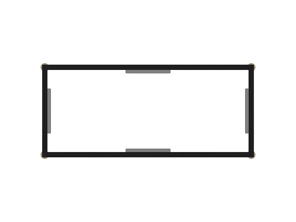Table console Transparent 80x35x75 cm Verre trempé