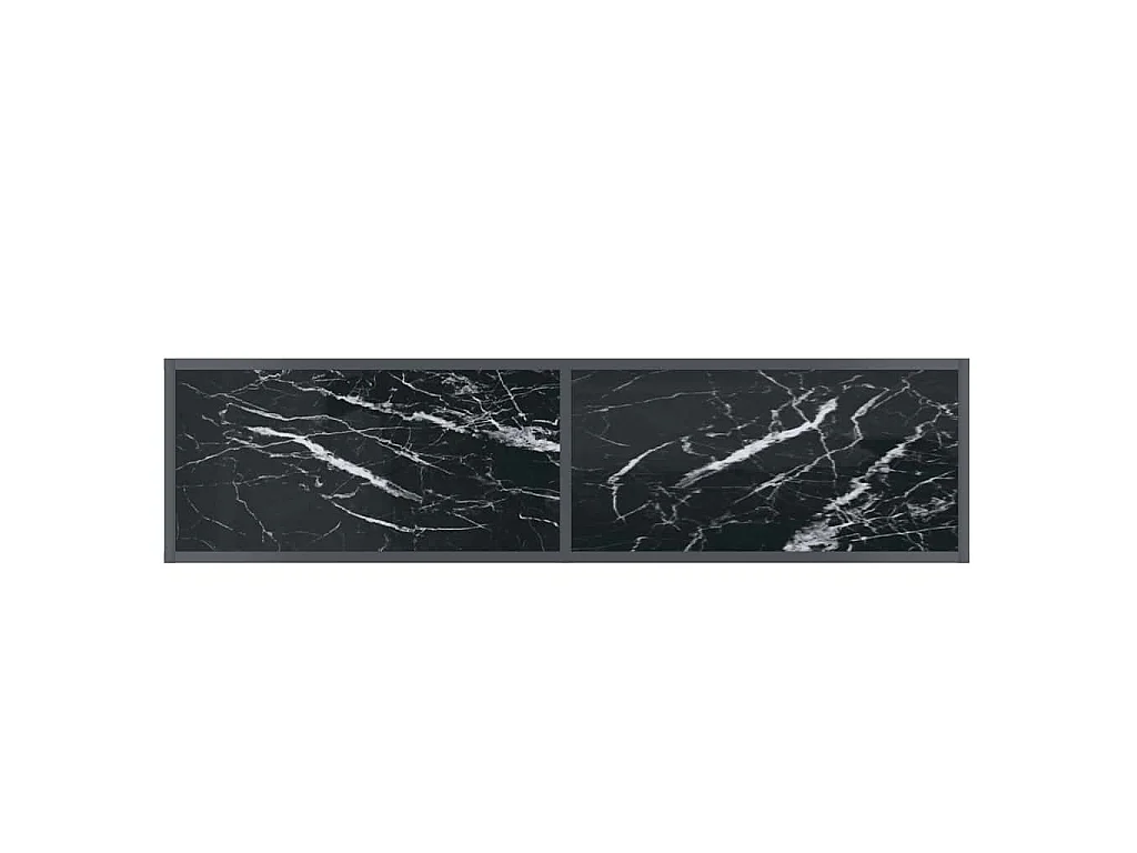 Wandtafel 140x35x75,5 cm gehard glas zwart