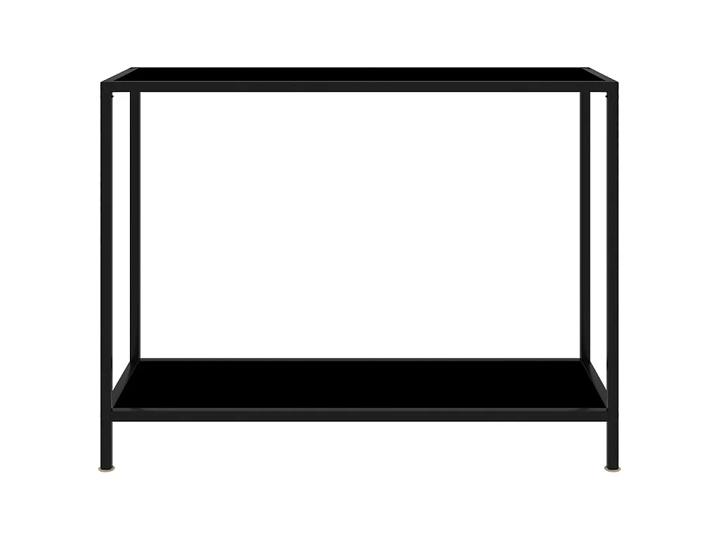 Tavolo Consolle Nero 100x35x75 cm in Vetro Temperato