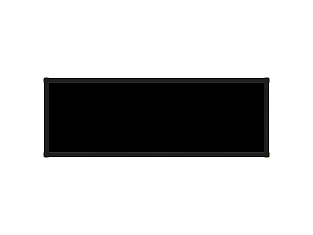 Tavolo Consolle Nero 100x35x75 cm in Vetro Temperato