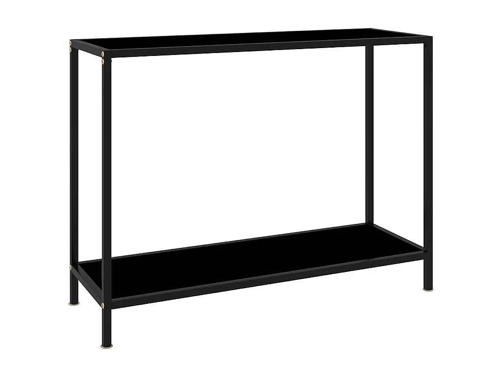 Mesa consola 100x35x75 cm vidro temperado preto