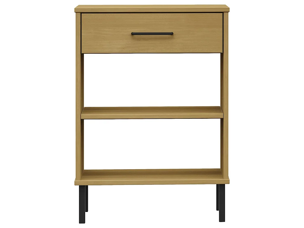 Armoire console avec pieds en métal Marron Bois pin massif OSLO