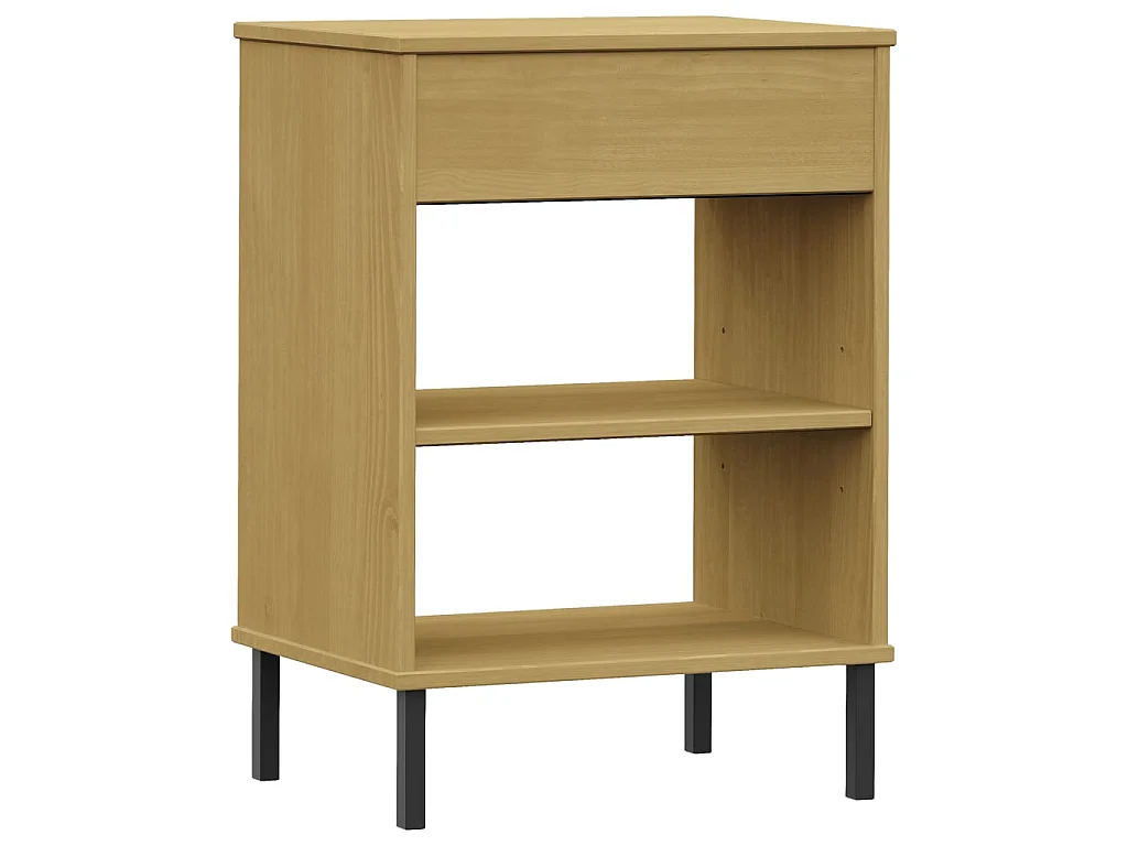 Armoire console avec pieds en métal Marron Bois pin massif OSLO