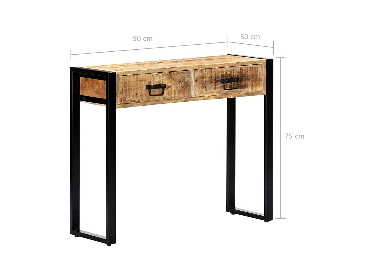 Wandtafel 90x30x75 cm massief mangohout