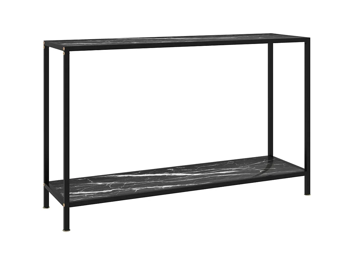 Table console Noir 120x35x75 cm Verre trempé