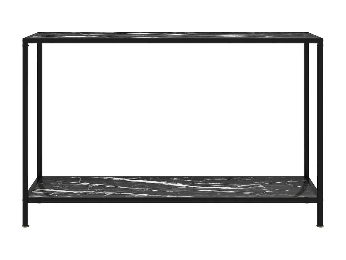 Table console Noir 120x35x75 cm Verre trempé