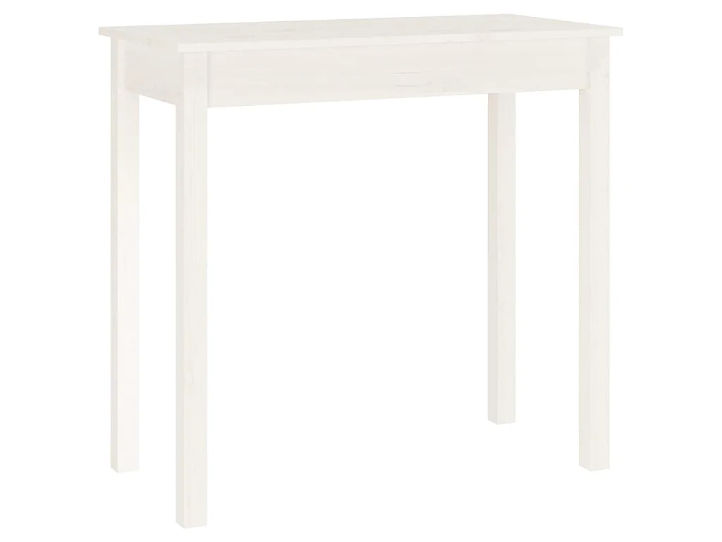 Konsolentisch Weiß 80x40x75 cm Massivholz Kiefer