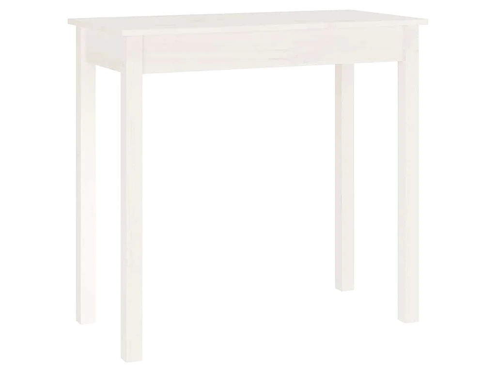 Table console Blanc 80x40x75 cm Bois massif de pin
