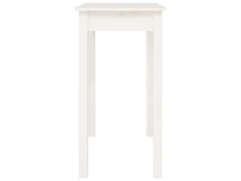 Table console Blanc 80x40x75 cm Bois massif de pin