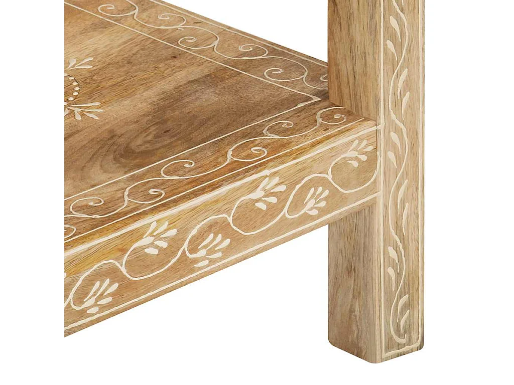 Tavolo Consolle 80x35x74 cm in Legno Massello di Mango