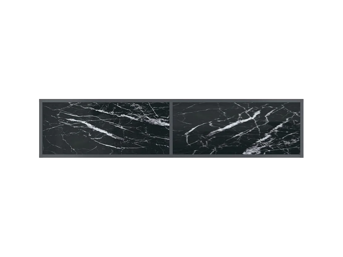 Tavolo Consolle Nero 160x35x75,5 cm in Vetro Temperato
