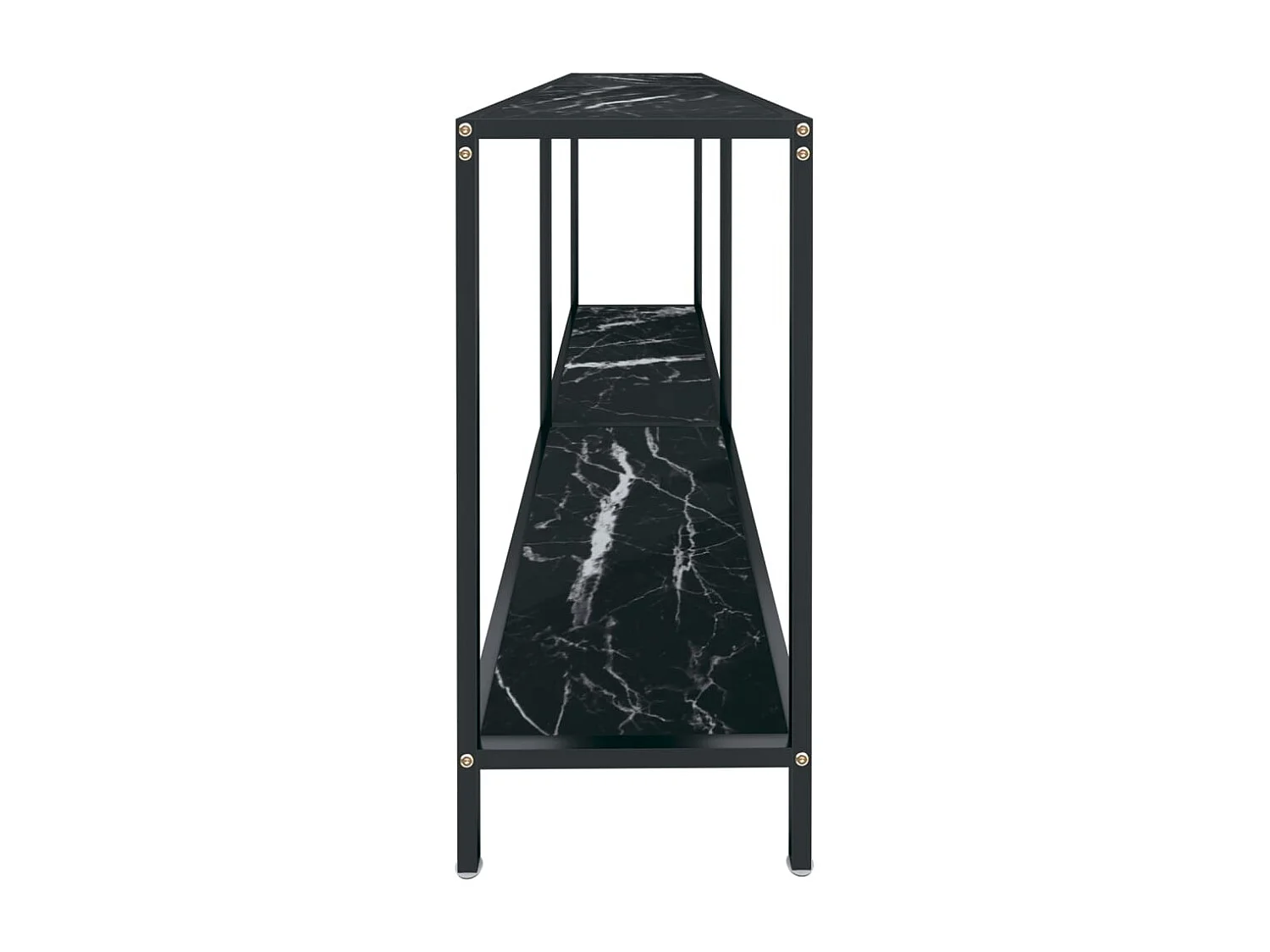 Table console Noir 160x35x75,5 cm Verre trempé