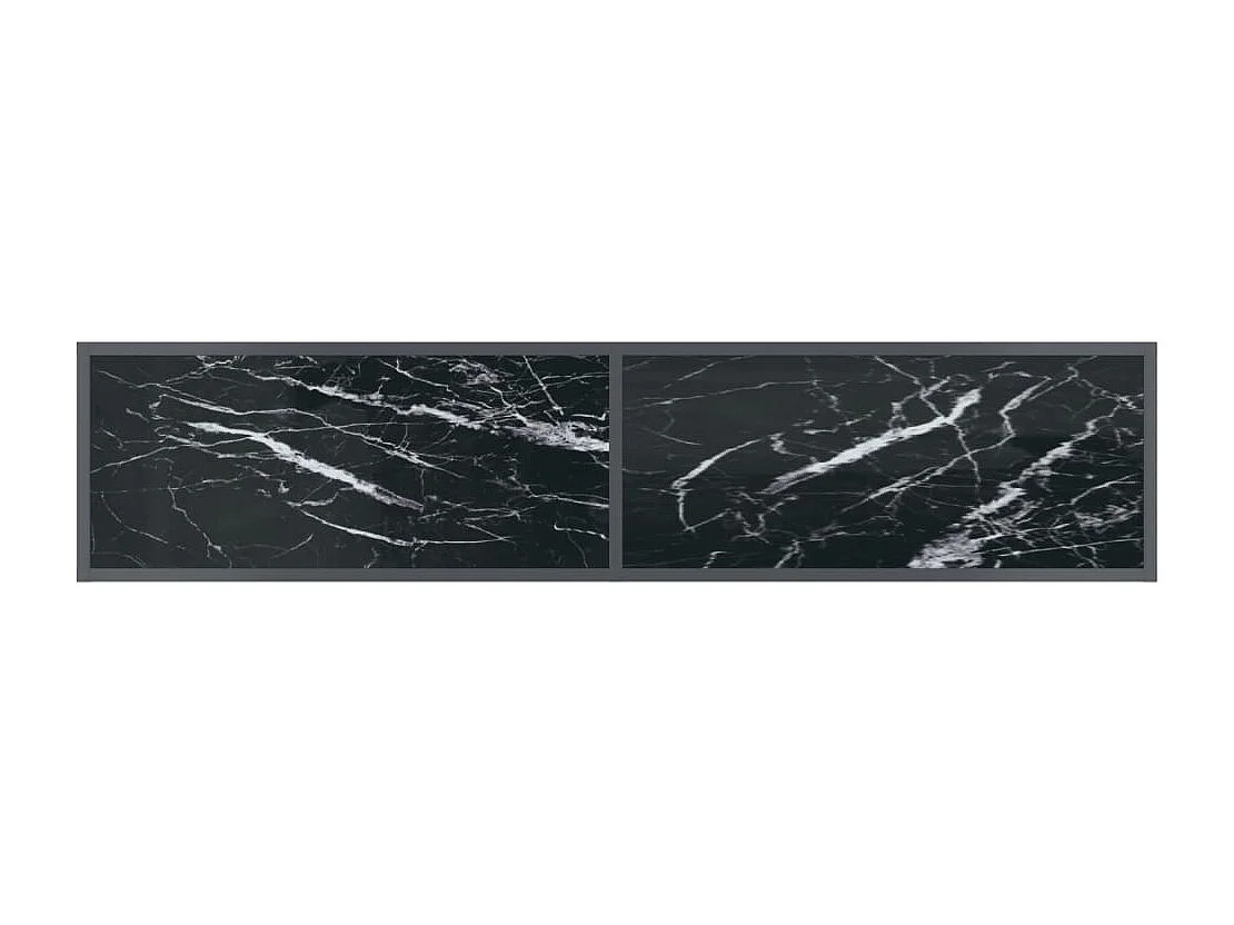 Table console Noir 160x35x75,5 cm Verre trempé