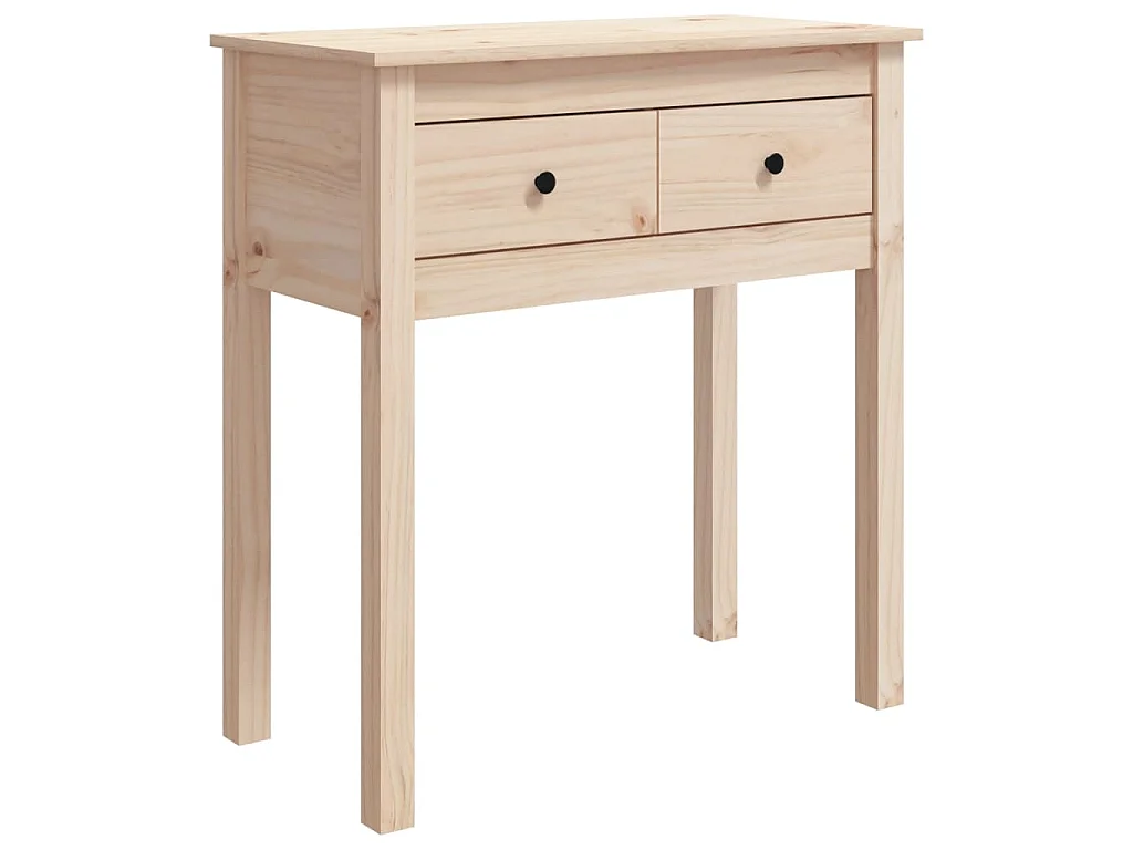 Mesa consola madera maciza de pino 70x35x75 cm