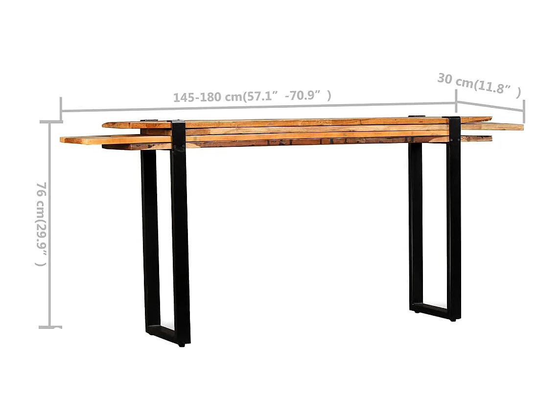 Konsolentisch Recyceltes Holz Längenverstellbar