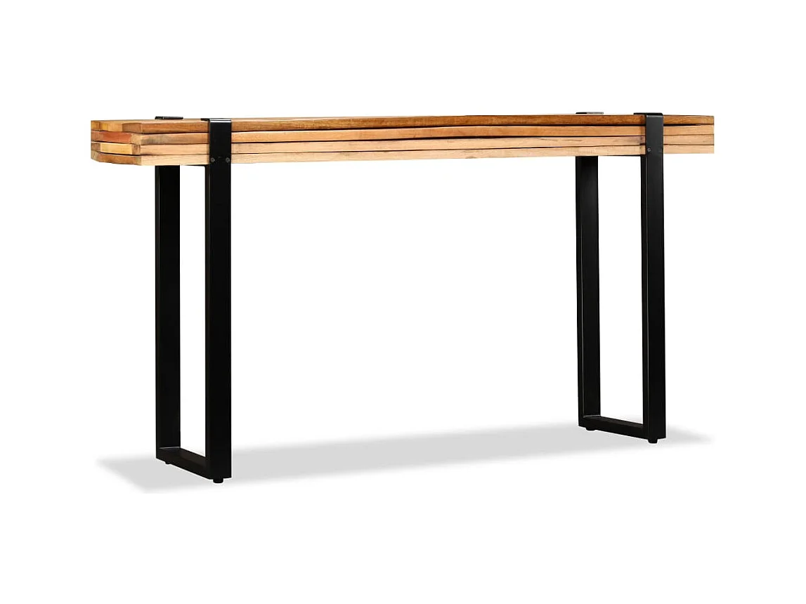 Table console Bois de récupération massif réglable