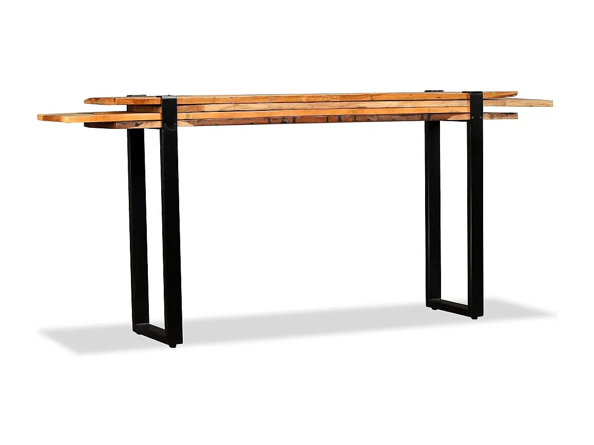 Table console Bois de récupération massif réglable
