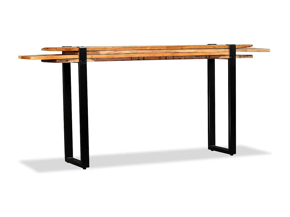 Table console Bois de récupération massif réglable