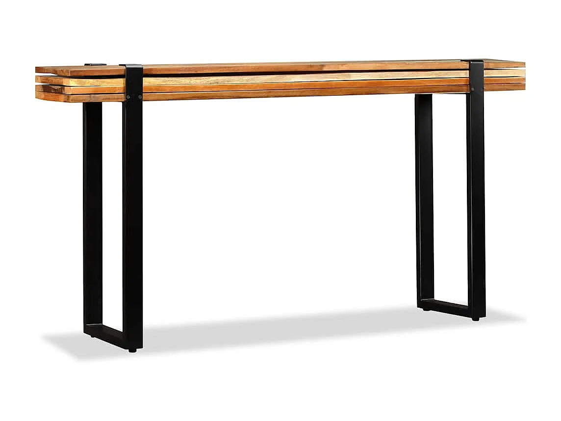 Table console Bois de récupération massif réglable