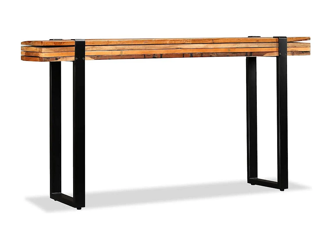 Table console Bois de récupération massif réglable