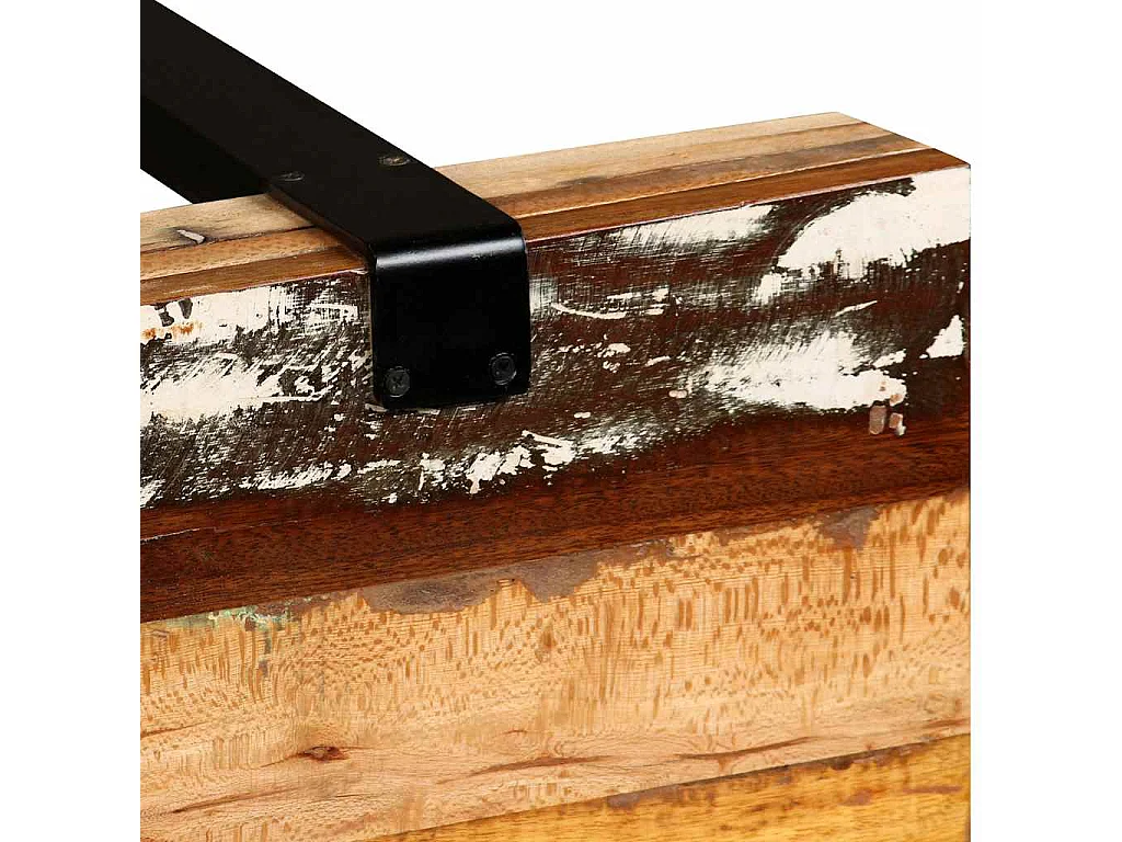 Table console Bois de récupération massif réglable