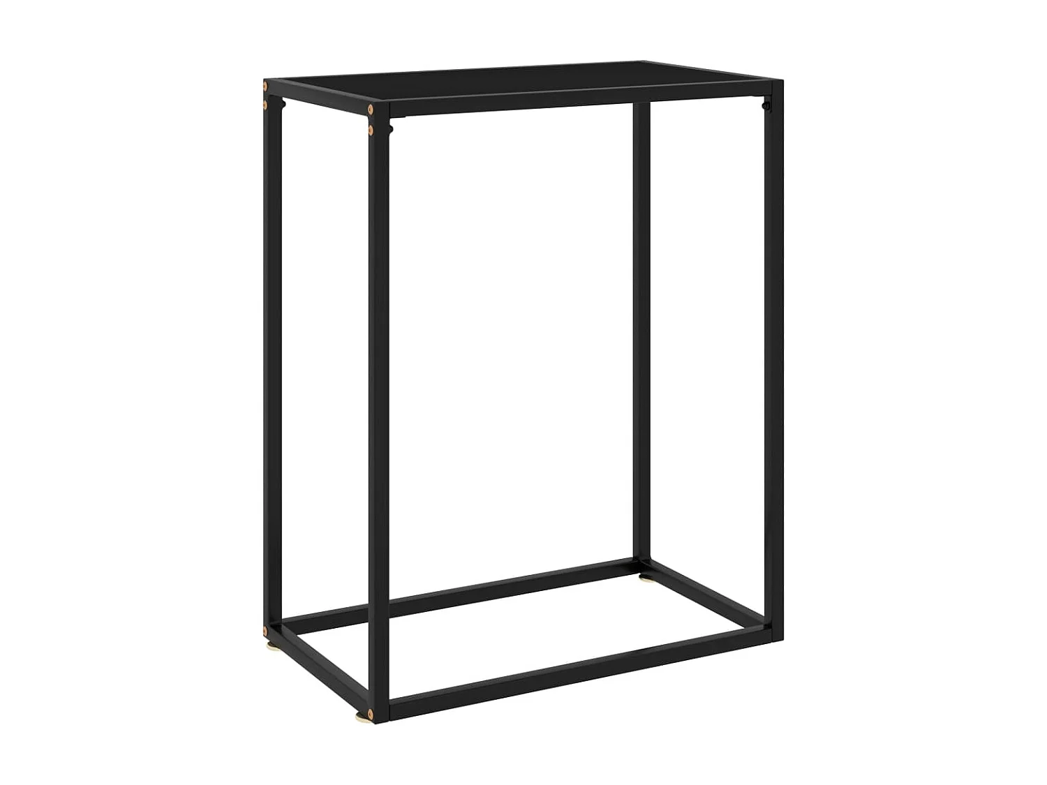Mesa consola vidrio templado negro 60x35x75 cm