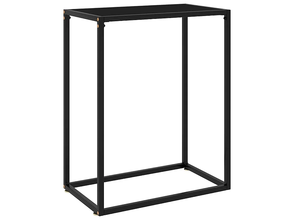 Wandtafel 60x35x75 cm gehard glas zwart