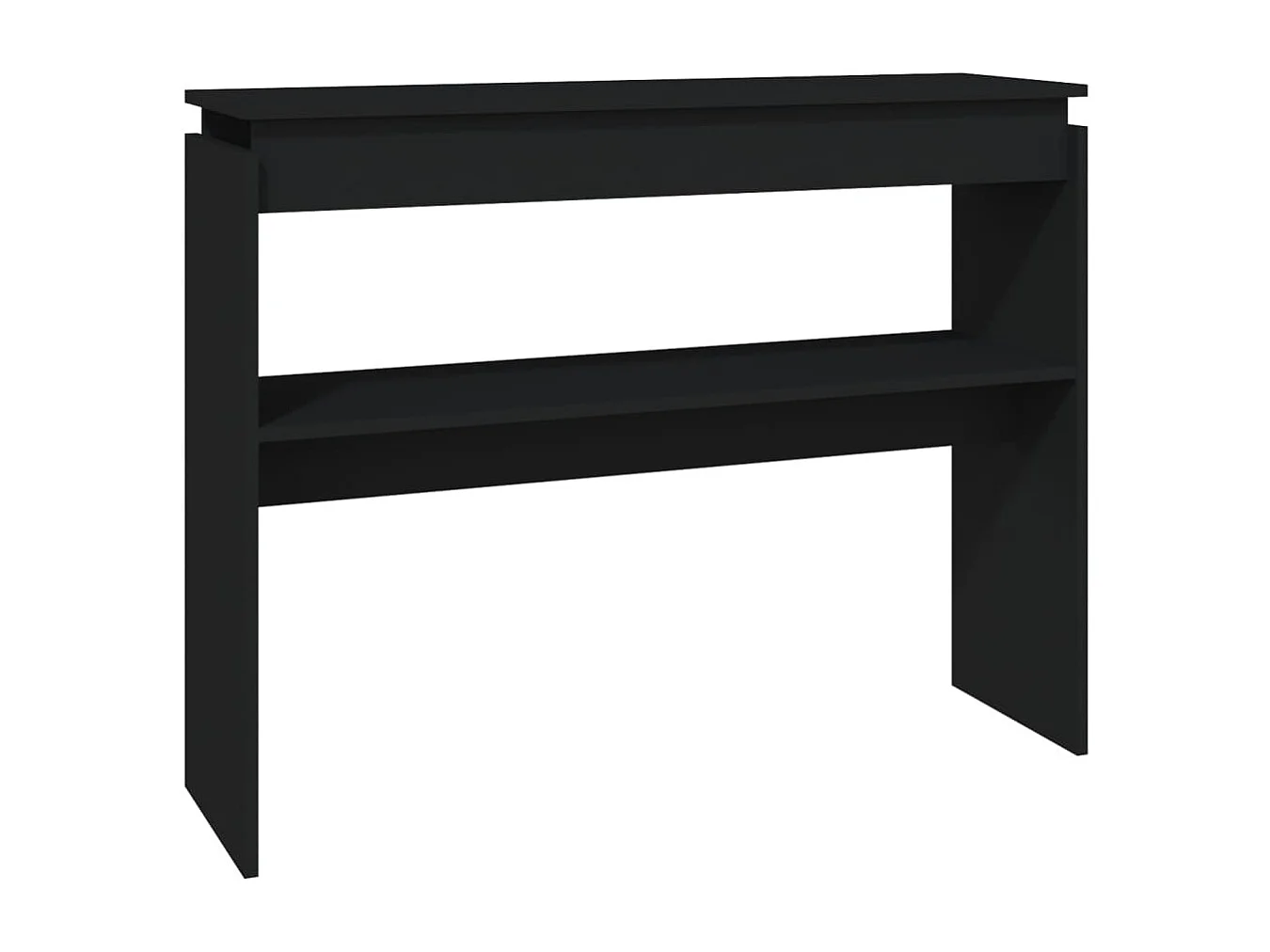 Table console noir 102x30x80 cm bois d'ingénierie