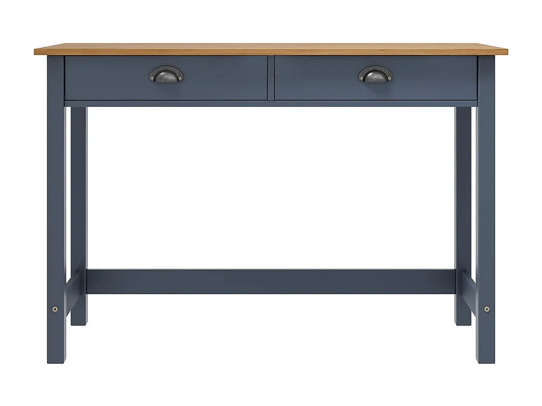 Table console Hill Range avec 2 tiroirs Gris 110x45x74 cm Pin