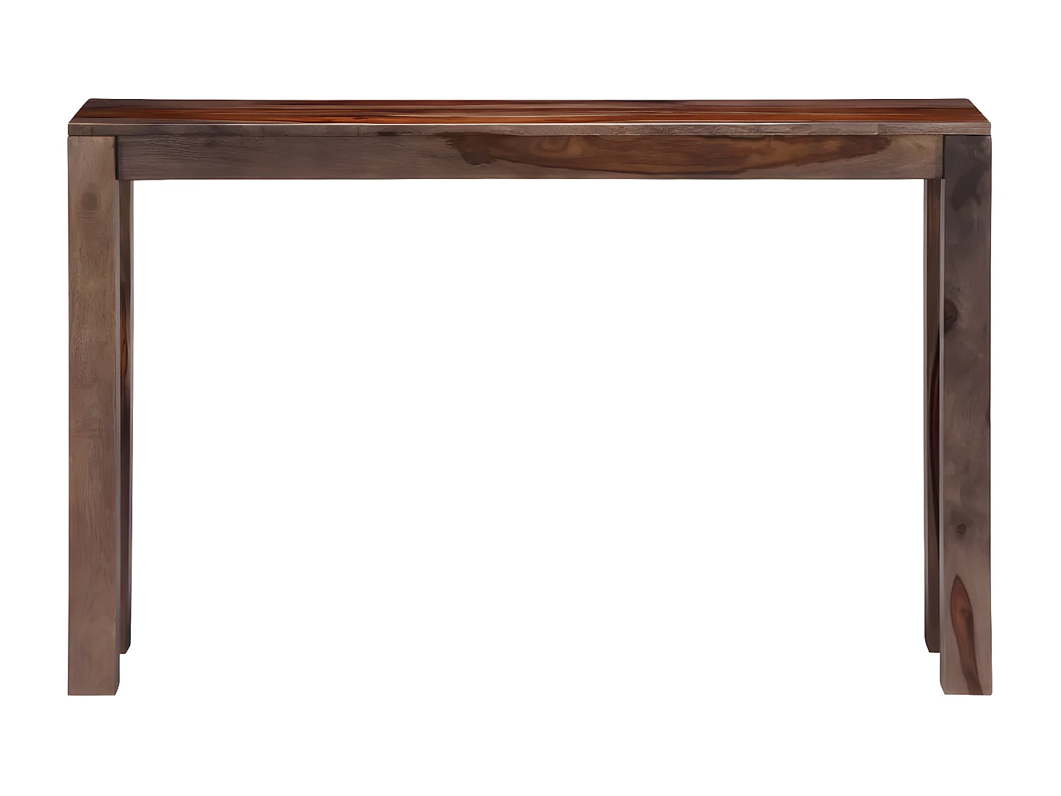 Table console Gris 120x30x76 cm Bois de Sesham massif