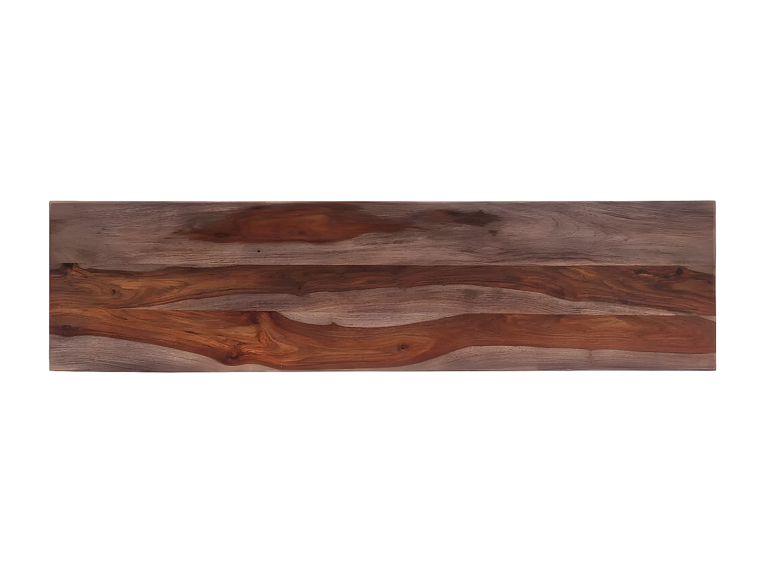 Table console Gris 120x30x76 cm Bois de Sesham massif