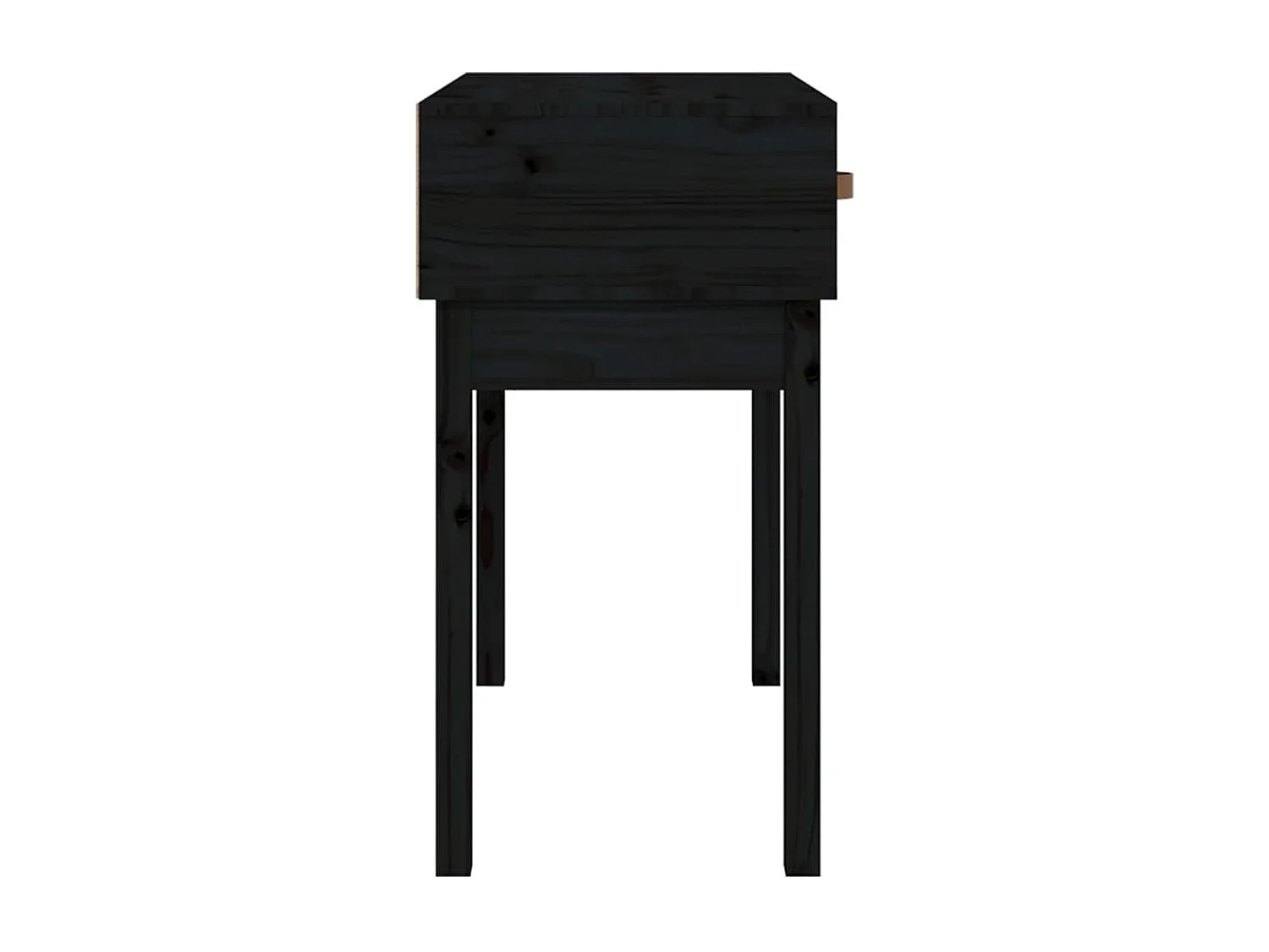Table console Noir 76,5x40x75 cm Bois massif de pin