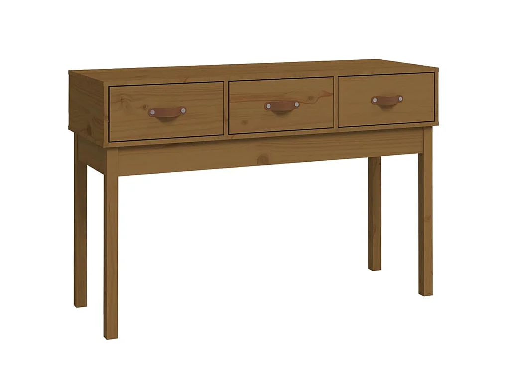 Table console Marron miel 114x40x75 cm Bois massif de pin