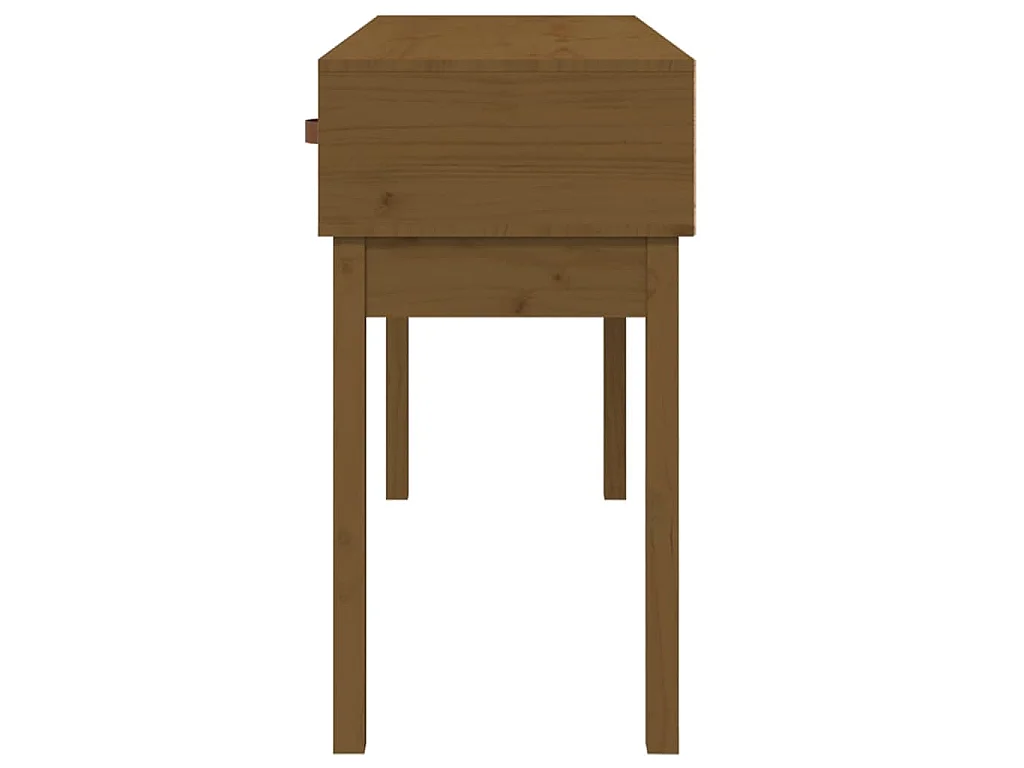 Table console Marron miel 114x40x75 cm Bois massif de pin