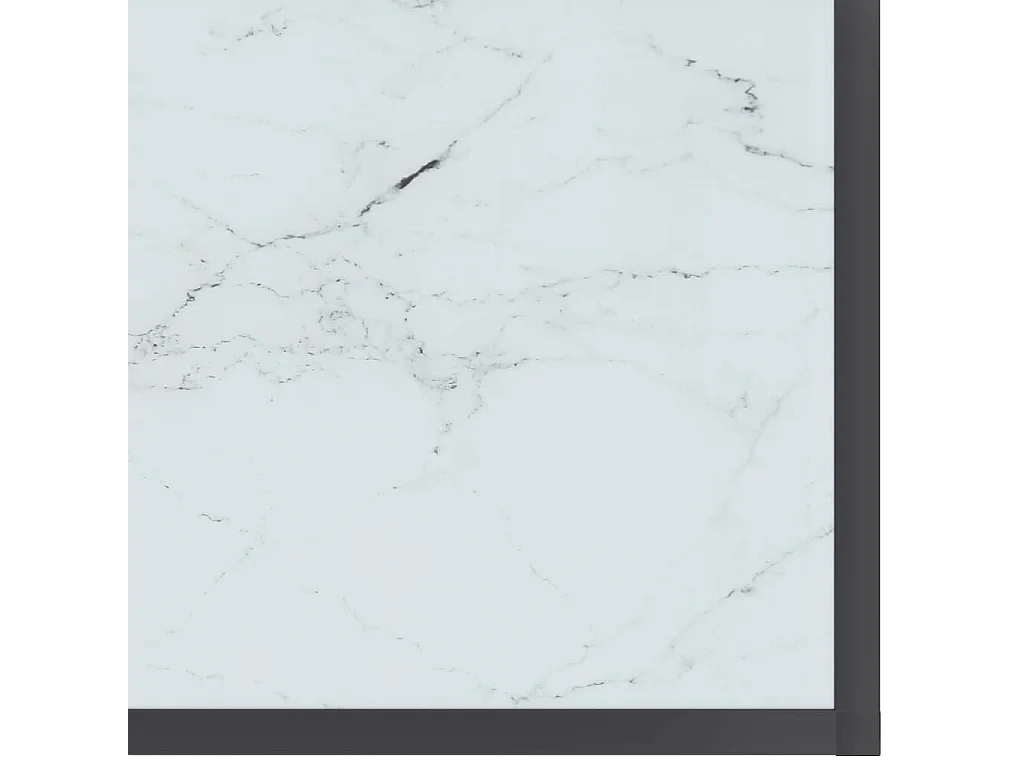 Tavolo Consolle Bianco 200x35x75,5 cm in Vetro Temperato