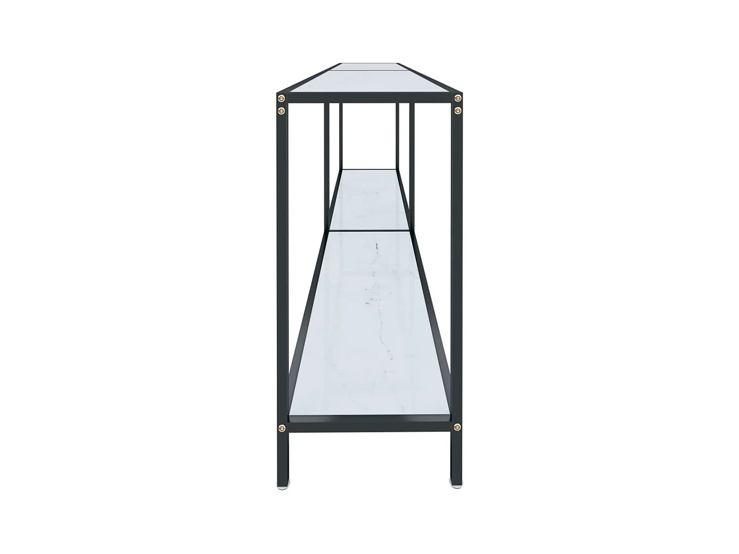 Wandtafel 200x35x75,5 cm gehard glas wit