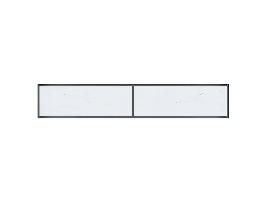 Mesa consola vidrio templado blanco 200x35x75,5 cm