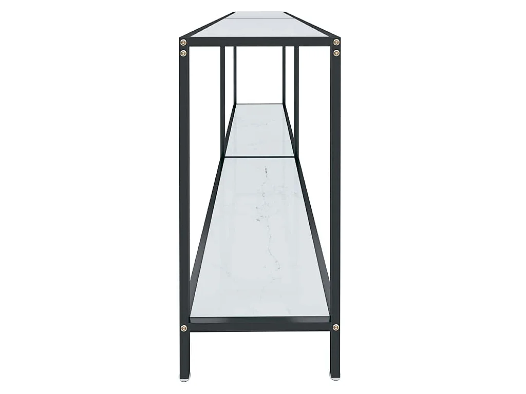 Wandtafel 200x35x75,5 cm gehard glas wit