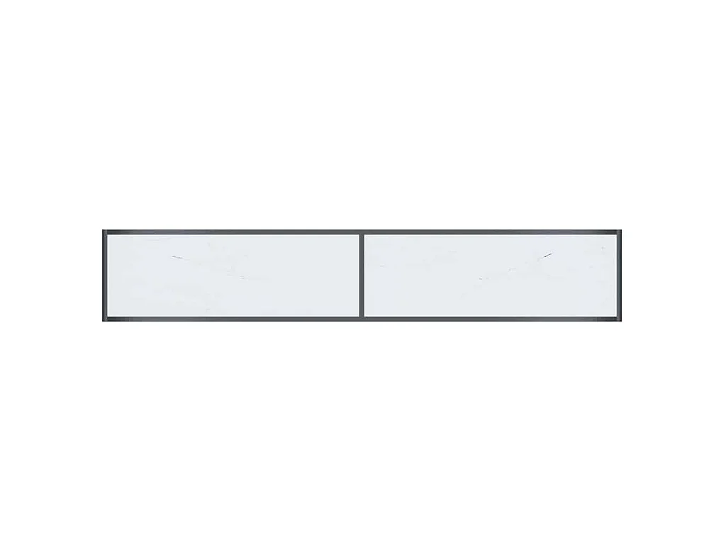 Wandtafel 200x35x75,5 cm gehard glas wit