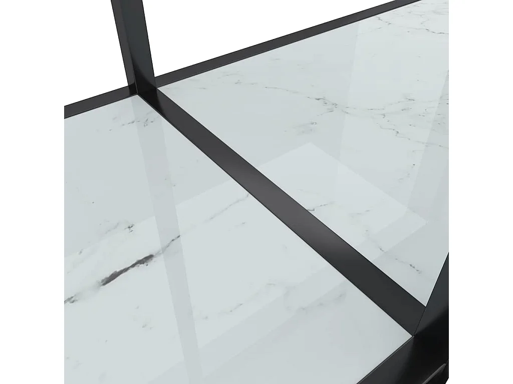 Wandtafel 200x35x75,5 cm gehard glas wit