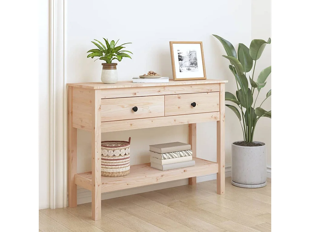 Wandtafel 100x35x75 cm massief grenenhout