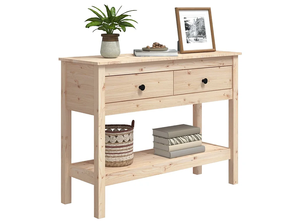 Table console 100x35x75 cm Bois massif de pin
