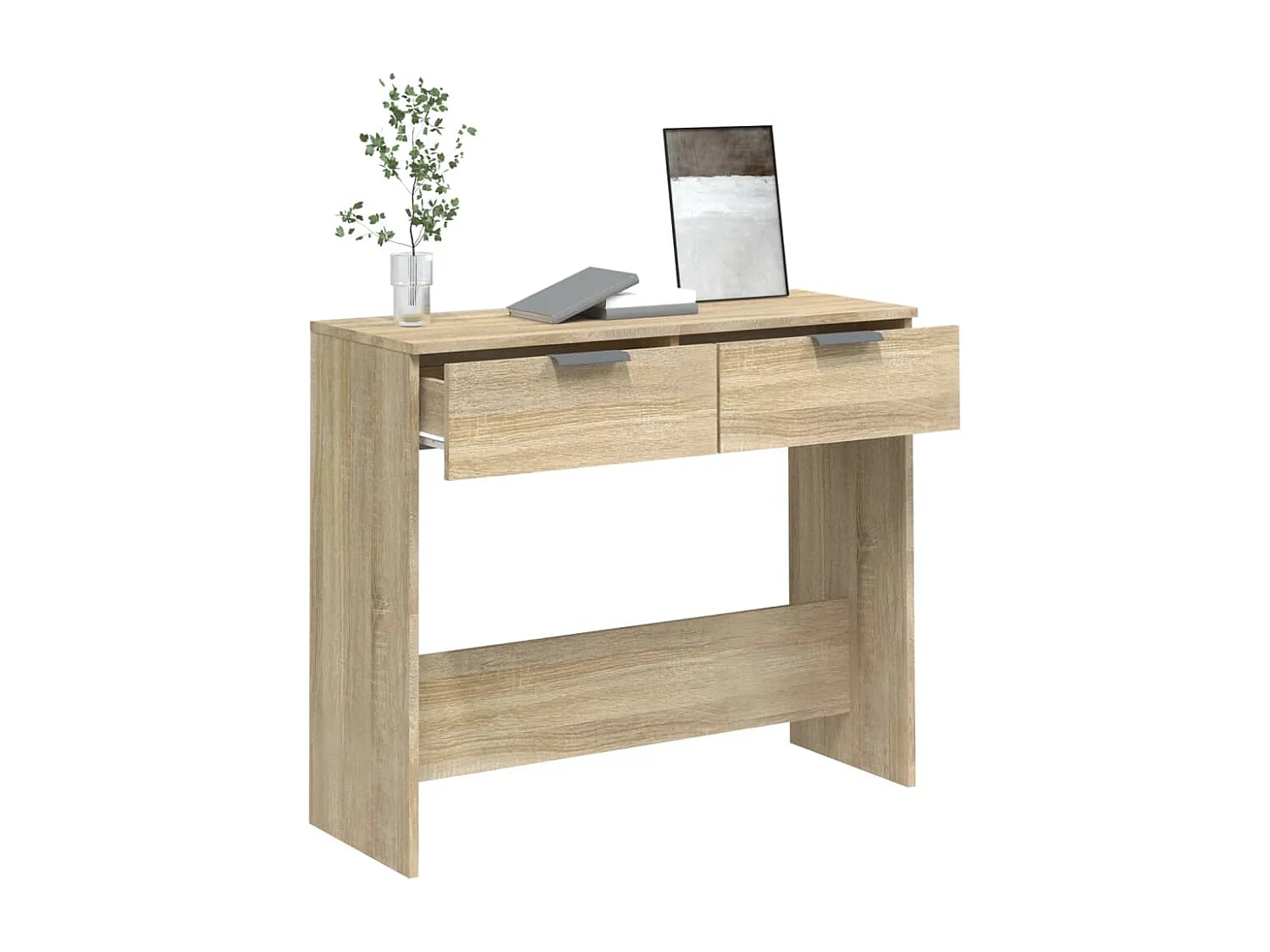 Mesa consola de madera contrachapada roble Sonoma 90x36x75 cm