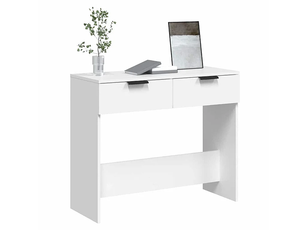 Table console Blanc 90x36x75 cm Bois d'ingénierie